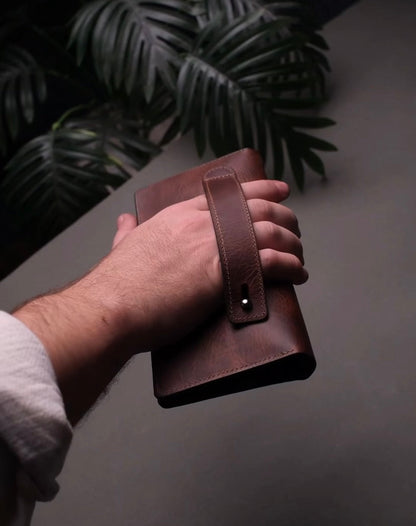 Leather Hand Strap Wallet Case