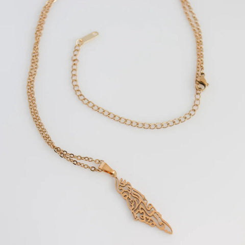 Palestine Calligraphy Necklace
