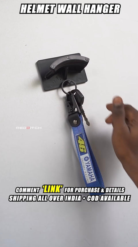 Sticky Wall Mount Hook for Helmets, Caps & Hats