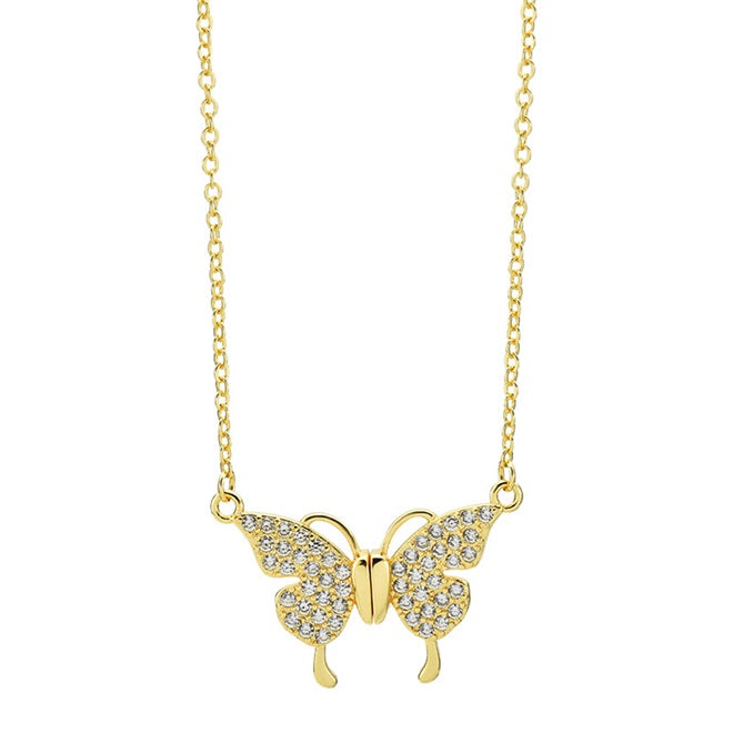 MAGNETIC CLASP BUTTERFLY NECKLACE