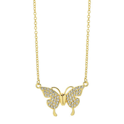 MAGNETIC CLASP BUTTERFLY NECKLACE