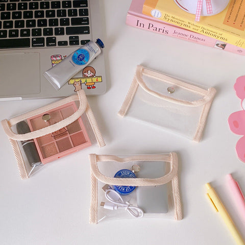 Transparent Cosmetic Bags ( PACK OF 6 )