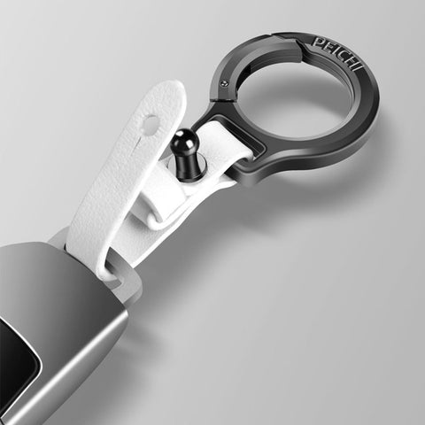 Portable Zinc Alloy Leather Keychain