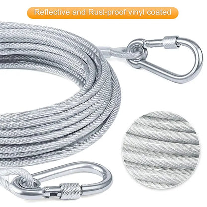 Stainless Steel PVC Coated Clothesline, Portable Windproof Indoor/Outdoor