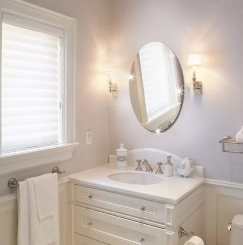 Oval Shape Self Adhesive Acrylic Wall Mirror