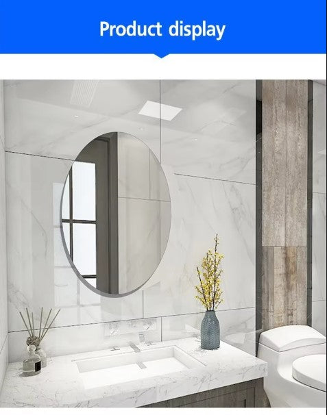 Oval Shape Self Adhesive Acrylic Wall Mirror