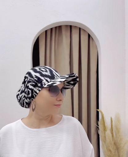 Fashion Tie wear Curved Hijab Hat