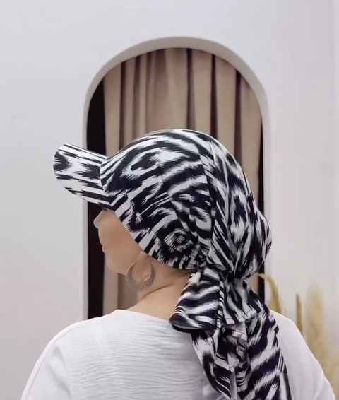Fashion Tie wear Curved Hijab Hat