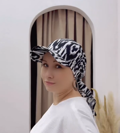 Fashion Tie wear Curved Hijab Hat