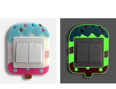 Room Switch Decorative Glowing Stickers ( Pack of 4 )