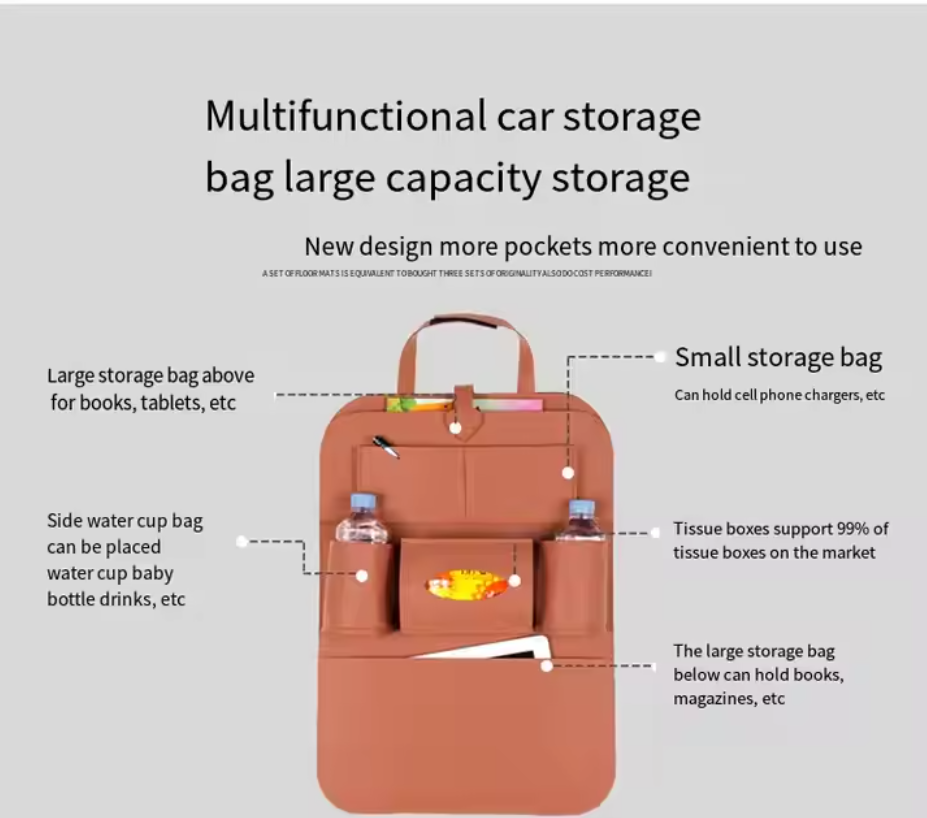 Multifunctional Car Seat Hanging Bag