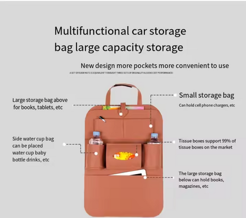 Multifunctional Car Seat Hanging Bag