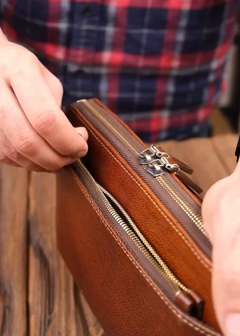 Leather Zipper Phone Handbag Wallet