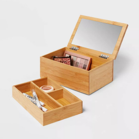 Two Layer Wooden Organizer Box