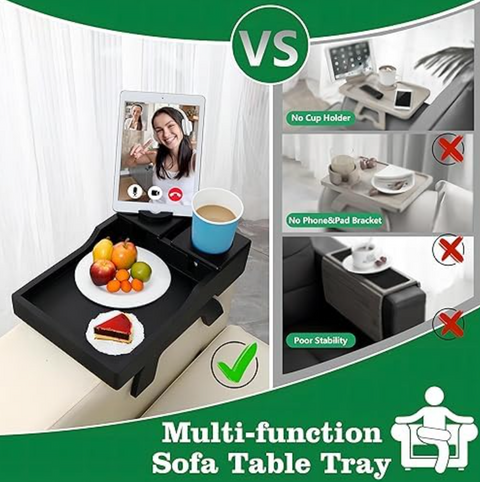 Folding Sofa Arm Tray Table