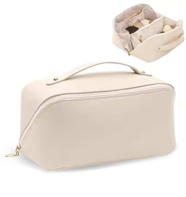 Waterproof PU Leather Toiletries Organizer Bag