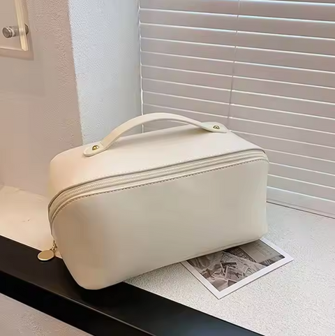 Waterproof PU Leather Toiletries Organizer Bag