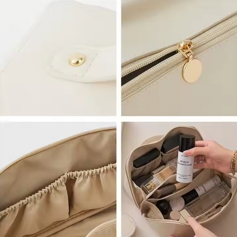 Waterproof PU Leather Toiletries Organizer Bag