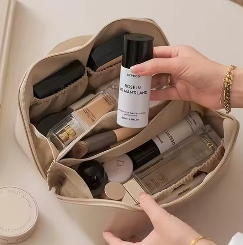 Waterproof PU Leather Toiletries Organizer Bag