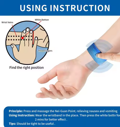 Motion Sickness Band Sickness Wristband ( 1 Pair )