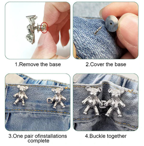 Cute Bear Clips for Pants
