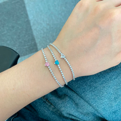 'Love Connection' Sterling Bracelet with BOX