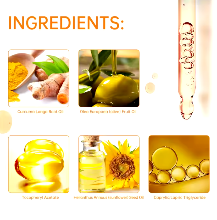 Organic turmeric anti aging serum oil