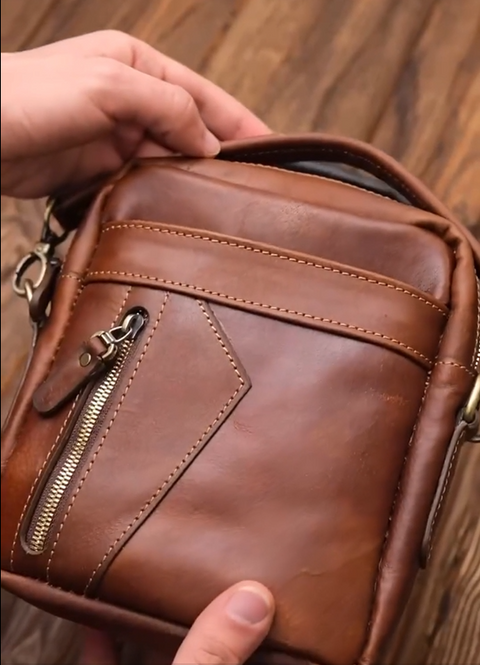 Handmade Leather Crossbody Bag