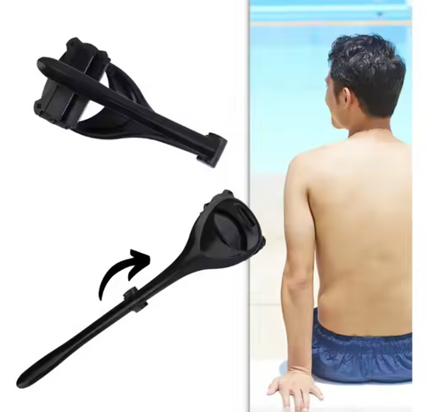 Foldable back and body razor