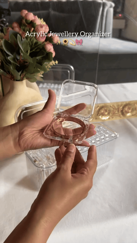 Large Capacity Transparent Plastic Jewelry Organizer Storage Box