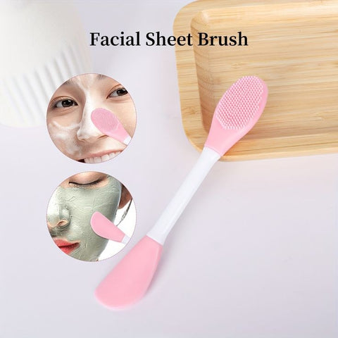 Double Head Silicone Facial Mask Brush