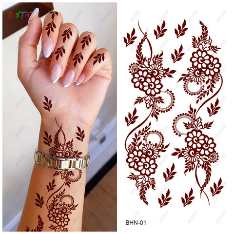 Brown Henna Temporary Tattoo