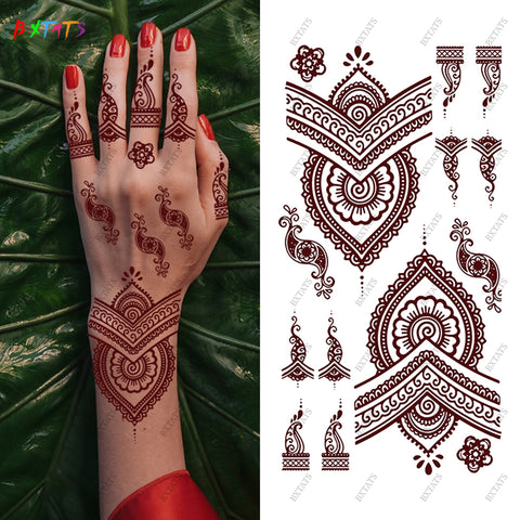 Brown Henna Temporary Tattoo