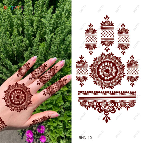 Brown Henna Temporary Tattoo