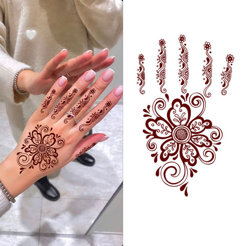 Brown Henna Temporary Tattoo