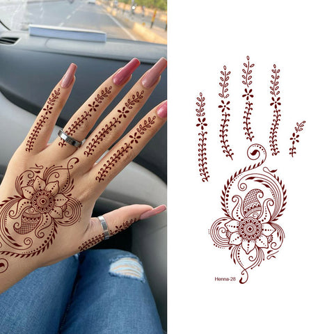 Brown Henna Temporary Tattoo