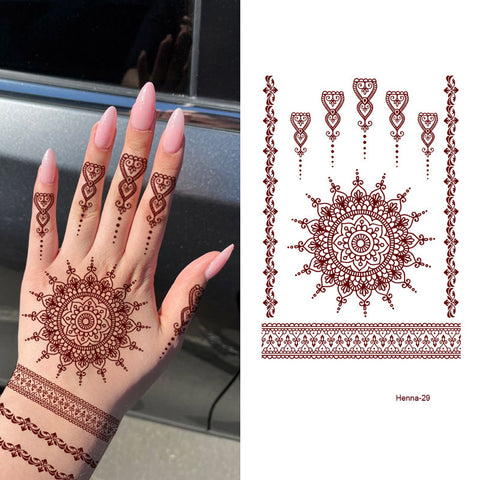 Brown Henna Temporary Tattoo