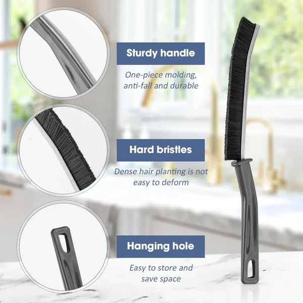 (PACK OF 4 ) Hard-Bristled Crevice Cleaning Brush