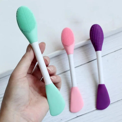 Double Head Silicone Facial Mask Brush