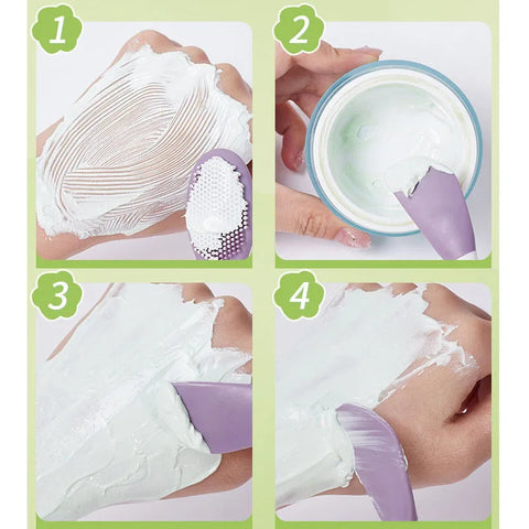 Double Head Silicone Facial Mask Brush