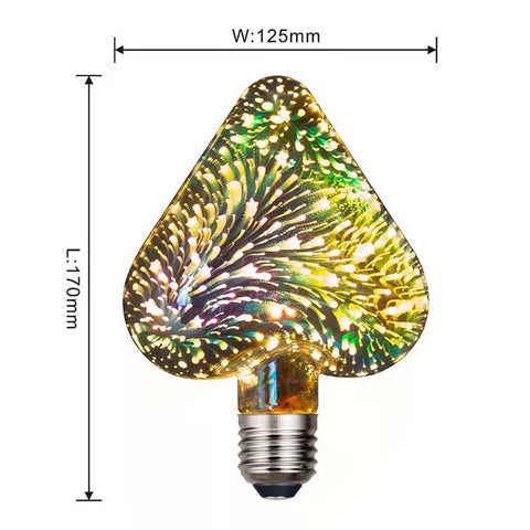 Fashionable LED Firework Light  5W 3D Heart  Lamp