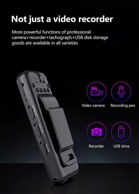 HD 1080P Mini Pen Portable Video Recorder  Camera With Back Clip