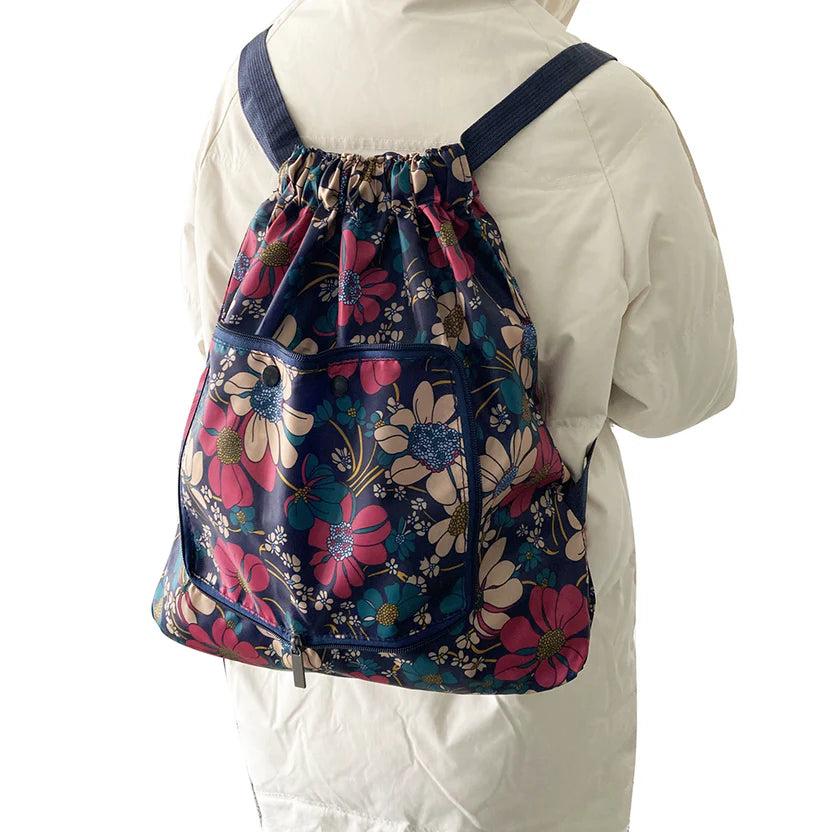 Foldable Drawstring Backpack