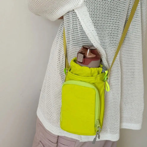 Strap Bag With Water Bottle Compartment