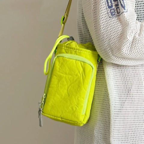 Strap Bag With Water Bottle Compartment