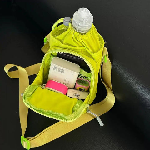 Strap Bag With Water Bottle Compartment