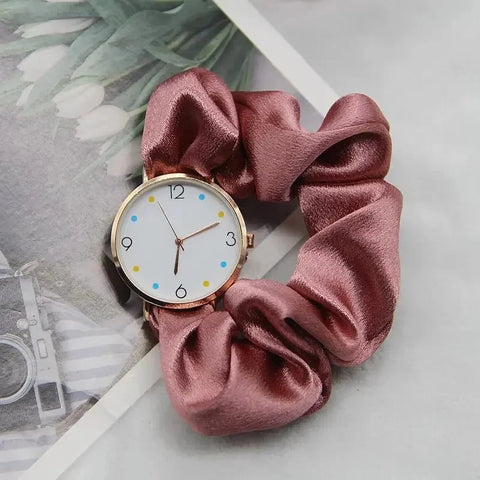 silky strap scrunchie watch