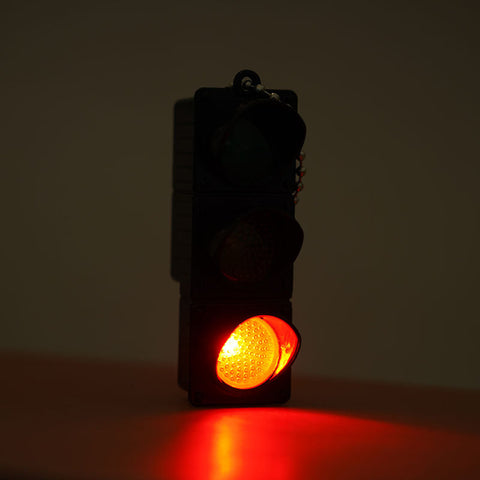 Mini Electronic Traffic Light Keychain Bag Pendant,Cute LED Flashing Pedestrian Light Keyring
