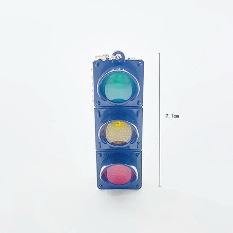 Mini Electronic Traffic Light Keychain Bag Pendant,Cute LED Flashing Pedestrian Light Keyring