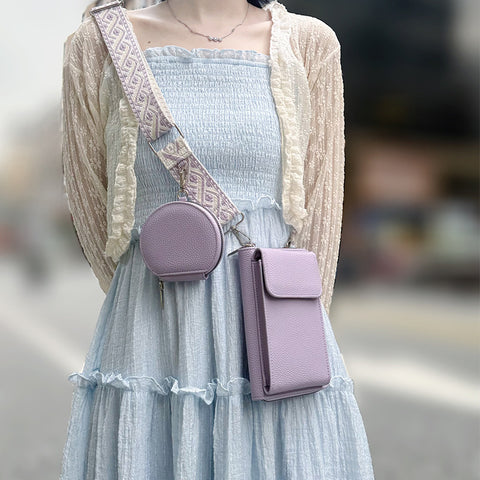 Women's Hand- Bag With Wide Straps With Coin Bag